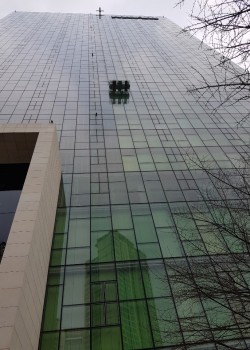 네이버 본사 빌딩 유리인상 작업